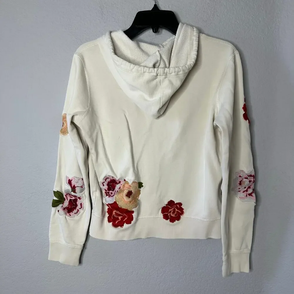 Not for sale Vintage Lucky Brand Y2K Embroidered Hoodie. Cream with - Picture 2 of 7